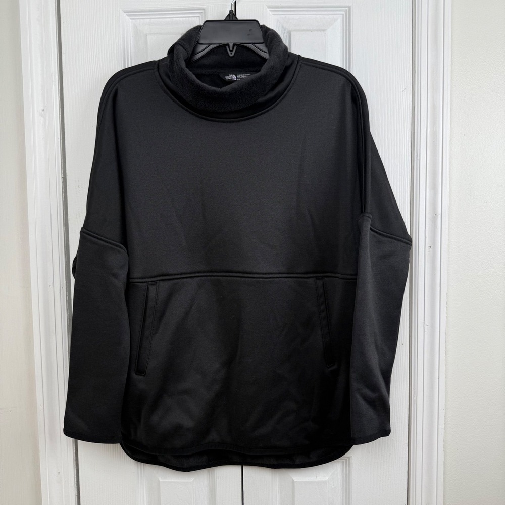 The North Face Women's Black Funnel Neck Fleece Lined Pullover Hoodie S